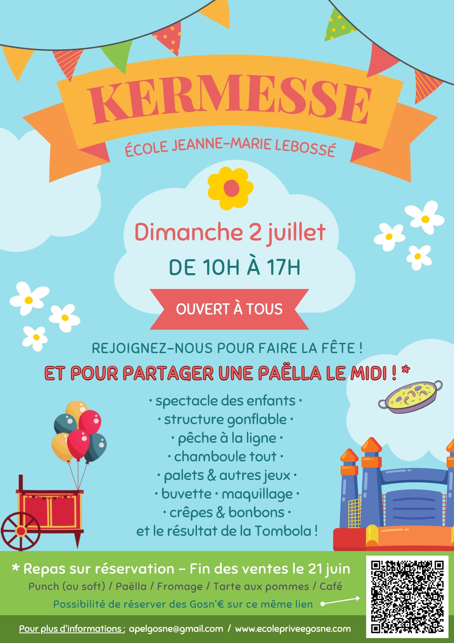 La kermesse de l’école approche !! – Ecole Jeanne Marie Lebossé